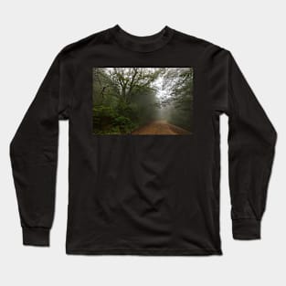 Road through misty forest Long Sleeve T-Shirt